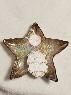 ANYA Iridescent Star-Shaped Decorative Dish Brand New w/tags!  Beautiful Gift!